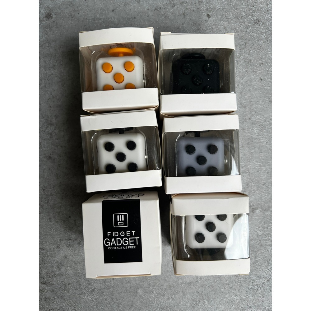 Fidget Gadget Sensory Cube Set of 6 Stress Relief Focus Toys Focus School NEW